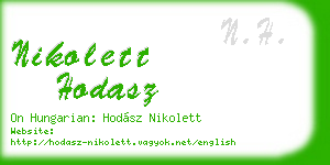 nikolett hodasz business card